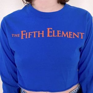 long sleeve cropped graphic tee